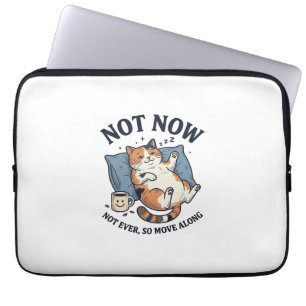 Nicht jetzt Faulpelz Katze Vintage Gravur Lustiges Laptopschutzhülle