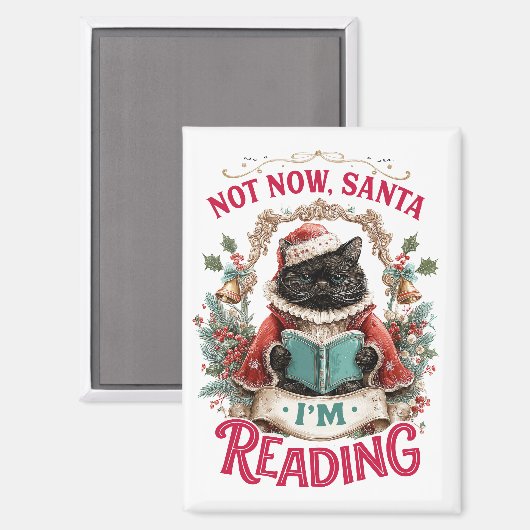 Nicht jetzt, Santa, ich lese gerade Magnet (Vorderseite/Rückseite)