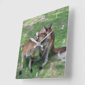 Nicht jetzt Skippy Quadratische Wanduhr (Winkel)