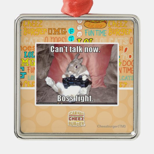 Nicht jetzt sprechen, kann Chefkampf Silbernes Ornament (Vorne)