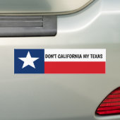 Nicht Kalifornien meine Texas Autoaufkleber (Auf Auto)