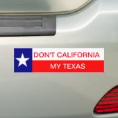 Nicht Kalifornien, meine Texas, texanischer Autoau Autoaufkleber (Auf Auto)