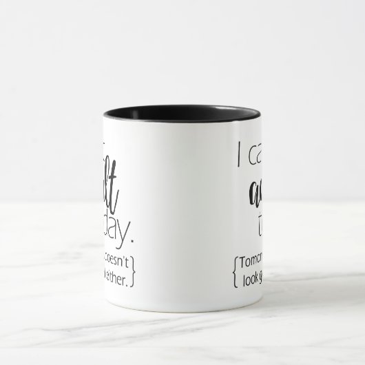 Nicht kann erwachsener Heute-Trinkbehälter Tasse (Zentrum)