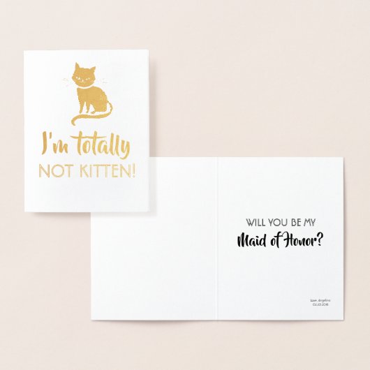 Nicht Kitten - Vorschlag von Funny Bridesmaid Folienkarte (Anzeige)