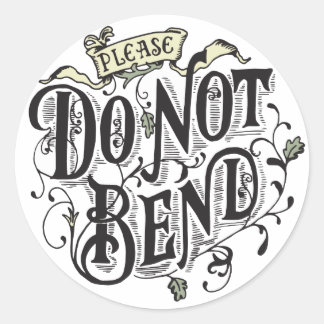 Nicht Knicken Aufkleber in Vintage-Typografie