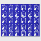 Nicht konfessionsgebundene Katze und Schneeflocken Geschenkpapier (Flach)