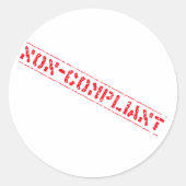 nicht konform runder aufkleber (Vorderseite)