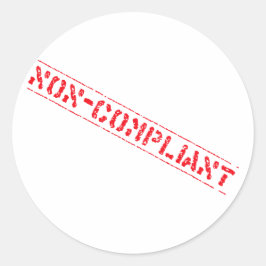 nicht konform runder aufkleber