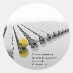 Nicht konform runder aufkleber