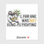 Nicht Kung-Fu-Kampf Aufkleber (Blatt)