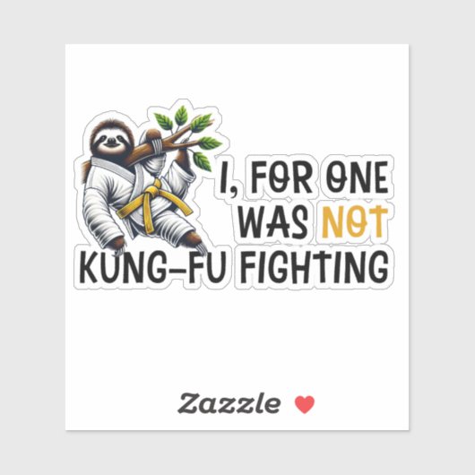 Nicht Kung-Fu-Kampf Aufkleber (Blatt)