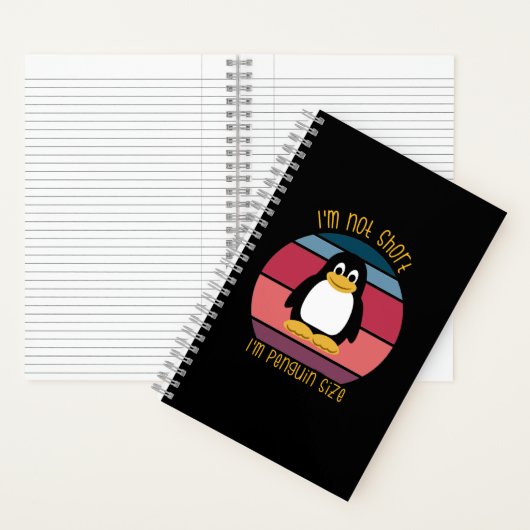 Nicht Kurz bin ich Pinguin Size Funny Notizblock (Innen)