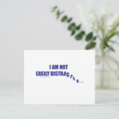 nicht leicht abgelenkt postkarte (Stehend Vorderseite)