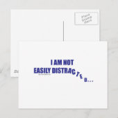 nicht leicht abgelenkt postkarte (Vorne/Hinten)