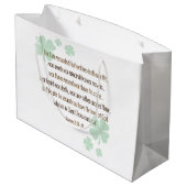 NICHT LUCKY NUR LIEBTE Christlichen St. Patrick's Große Geschenktüte (Rückseite Schrägansicht)