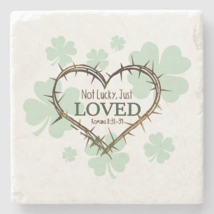 NICHT LUCKY NUR LIEBTE Christlichen St. Patrick's  Steinuntersetzer