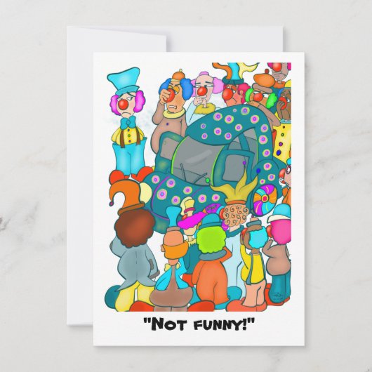 Nicht lustig! Flache Karte (Vorderseite)
