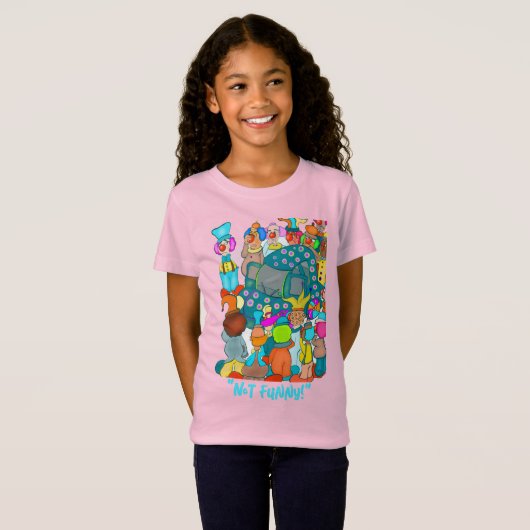 Nicht lustig! Girl-Pink-T - Shirt (Vorne ganz)
