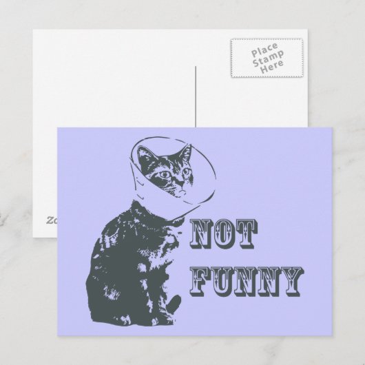 Nicht lustig postkarte (Vorne/Hinten)