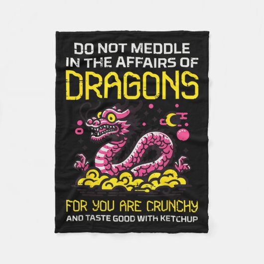 Nicht Meddle Affairs Dragon Funny Spaß Women Gir Fleecedecke (Vorderseite)