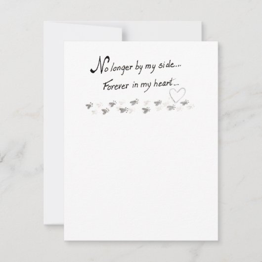 Nicht mehr an meiner Seite, ewig im Herzen Mitteilungskarte (Vorderseite)