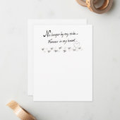 Nicht mehr an meiner Seite, ewig im Herzen Mitteilungskarte (Vorderseite/Rückseite Beispiel)