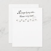 Nicht mehr an meiner Seite, ewig im Herzen Mitteilungskarte (Vorne/Hinten)