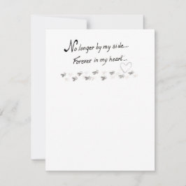 Nicht mehr an meiner Seite, ewig im Herzen Mitteilungskarte