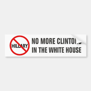 Nicht mehr Clintons im Weißen Haus Autoaufkleber