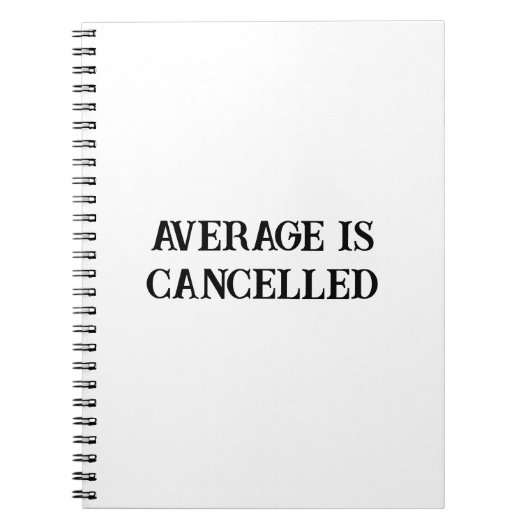 Nicht mehr durchschnittlich - Leistungsstarkes Min Notizblock (Vorderseite)