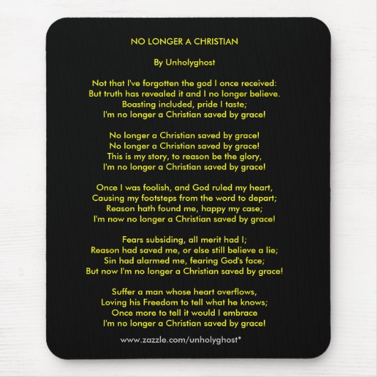 NICHT MEHR EIN CHRISTLICHES MOUSEPAD (Vorne)