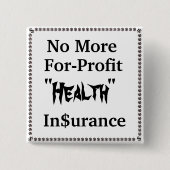 Nicht mehr Für-Gewinn Krankenversicherung Button (Vorderseite)