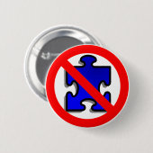 Nicht mehr Puzzlespiel-Stücke für Autismus Button (Vorne & Hinten)