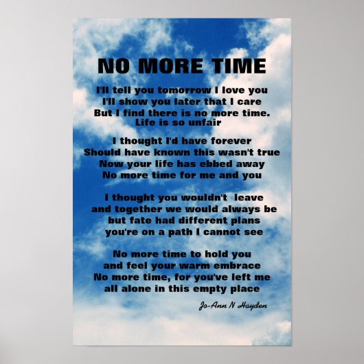 NICHT MEHR ZEIT POSTER (Vorne)