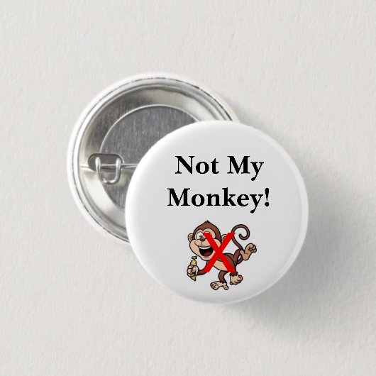 Nicht mein Affe! Button (Vorne & Hinten)