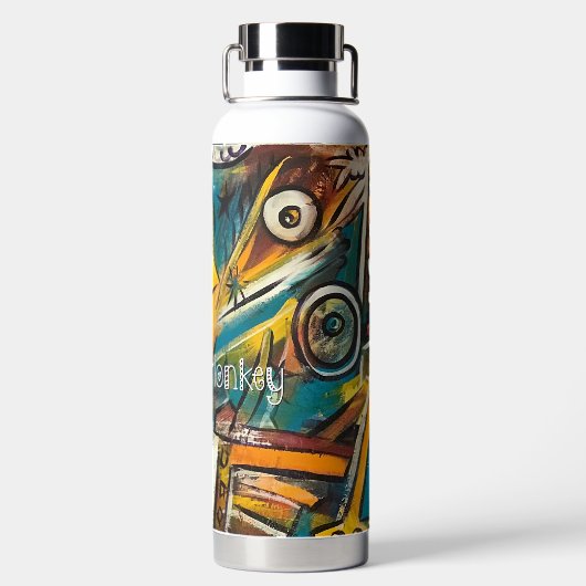 Nicht mein Affe" Wasserflasche Trinkflasche (Rückseite)