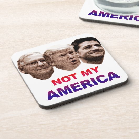 Nicht mein Amerika Getränkeuntersetzer (Linke Seite)