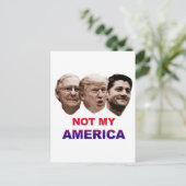 Nicht mein Amerika Postkarte (Stehend Vorderseite)