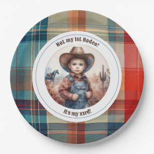 Nicht mein erster Rodeo Cowboy Western Geburtstag Pappteller