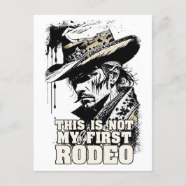 Nicht mein erster RODEO, Vintager Wild West Cowboy Postkarte
