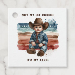 Nicht mein erstes Rodeo Baby Cowboy Geburtstag Geschenkanhänger
