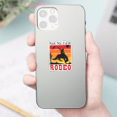Nicht mein erstes Rodeo Cowboy Cowgirl Pferd Sunse Aufkleber (Telefon)
