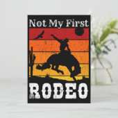 Nicht mein erstes Rodeo Cowboy Cowgirl Pferd Sunse Einladung (Stehend Vorderseite)