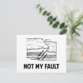 Nicht mein Fehler Postkarte (Stehend Vorderseite)