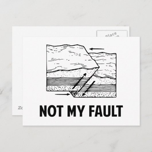 Nicht mein Fehler Postkarte (Vorne/Hinten)
