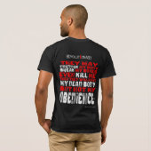 Nicht mein Gehorsam T-Shirt (Schwarz voll)