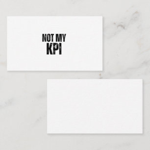 Nicht mein KPI Minimalistische professionelle Visi Visitenkarte