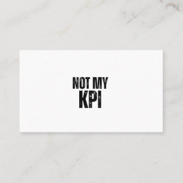 Nicht mein KPI Minimalistische professionelle Visi Visitenkarte