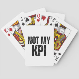 Nicht mein KPI Minimalistische typografische Spiel Spielkarten