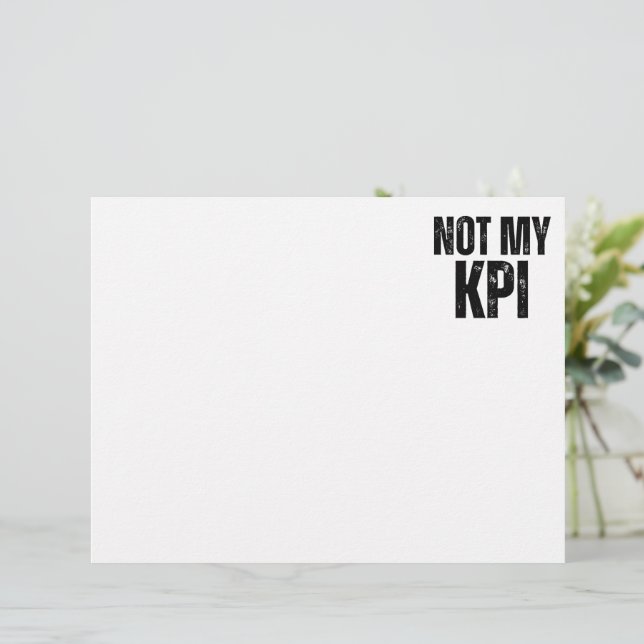 Nicht mein KPI Minimalistischer professioneller Br Briefbogen (Stehend Vorderseite)